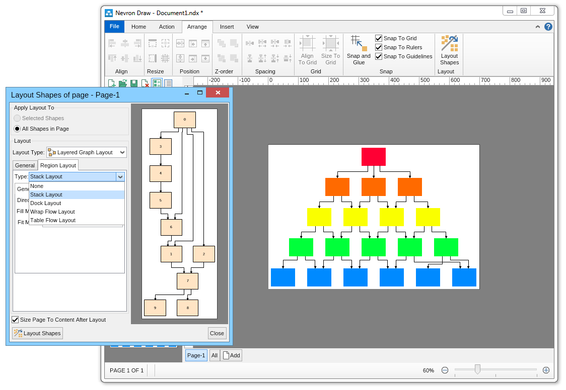 Work with automatic layouts in Nevron Draw- Best MS Visio Alternative ...